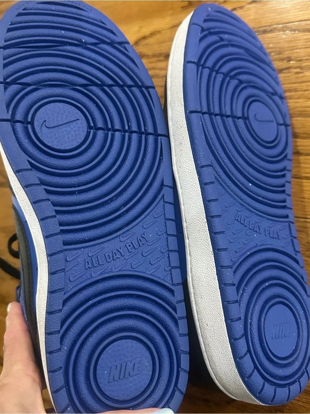 Kids High-Top Sneakers in Blue and Black
